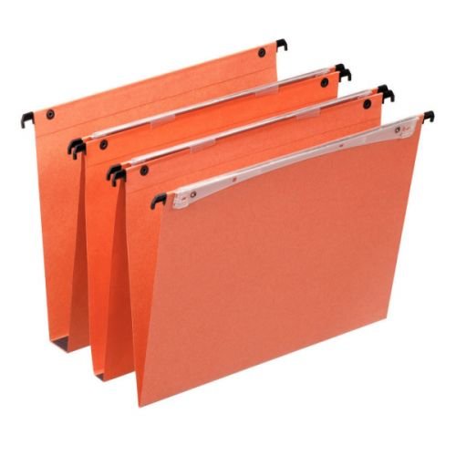 Esselte Orgarex A4 Vertical File Card 30mm Base Orange (Pack 25) 21633 (21165ES)