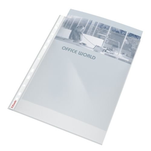 Esselte Multi Punched Pocket Polypropylene A4 105 Micron Top Opening Clear (Pack 25) 47187 (21277ES)