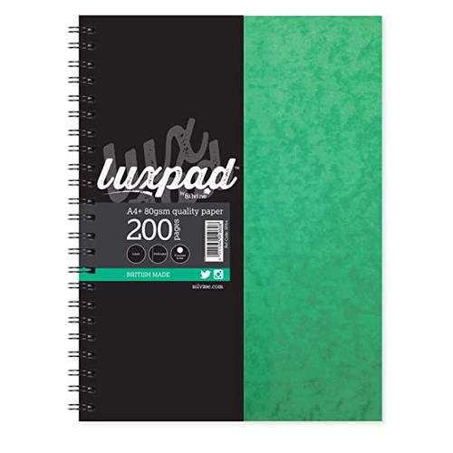 Silvine Notebook Twinwire Sidebound 75gsm Ruled 200pp A6 Green (21589SC)