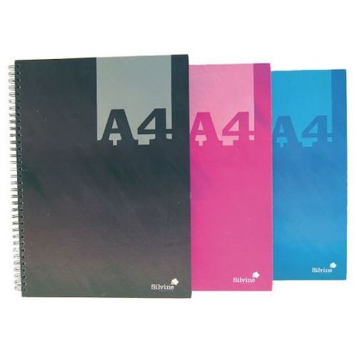 Silvine Luxpad A4 Wirebound Hard Cover Notebook 140 Pages Assorted Colours (Pack 6) (21596SC)