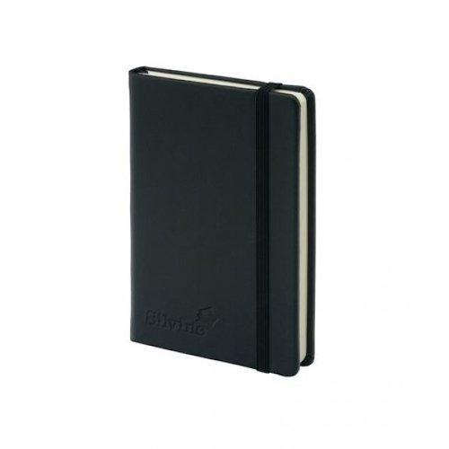 Silvine Executive Soft Feel Notebook 80gsm Ruled with Marker Ribbon 160pp A6 Black (21792SC)