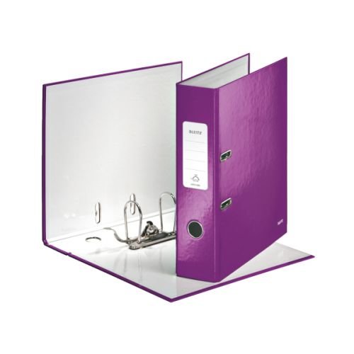 Leitz WOW Lever Arch File 80mm Spine for 600 Sheets A4 Purple (22250ES)