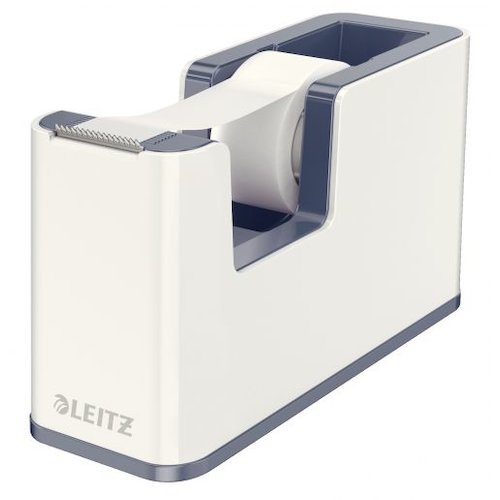 Leitz WOW Dual Colour Tape Dispenser for 19mm Tapes White/Grey 53641001 (22600ES)