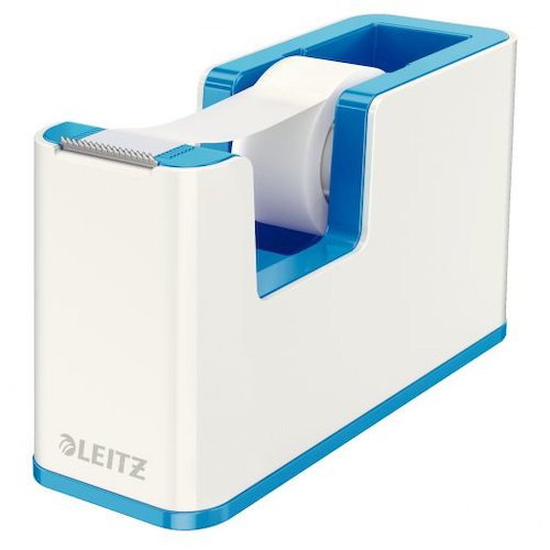 Leitz WOW Dual Colour Tape Dispenser for 19mm Tapes White/Blue 53641036 (22614ES)