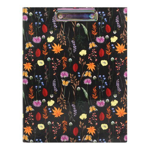 Pukka Bloom A4 Padfolio Black Floral With Matching Refill Pad 9581 BLM (23990PK)