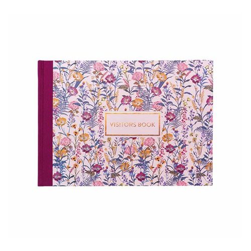 Pukka Bloom Visitors Book A4 Cream Floral 9688 BLM (24011PK)