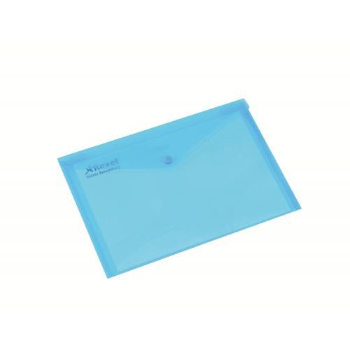 Rexel Popper Wallet Polypropylene A4 Blue (Pack 5) 16129BU (27479AC)