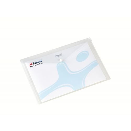 Rexel Popper Wallet Polypropylene A4 White (Pack 5) 16129WH (27493AC)