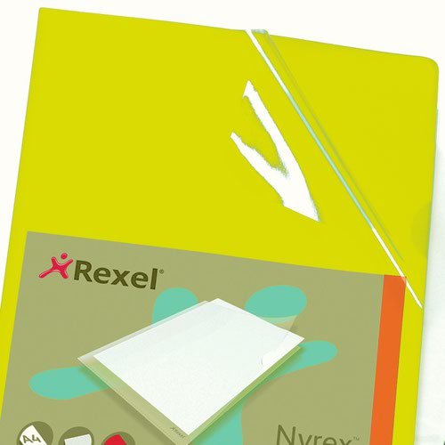 Rexel Nyrex Folder Cut Flush A4 Yellow (27626AC)