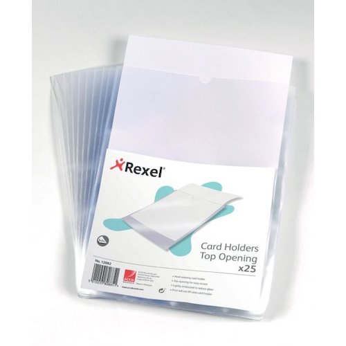 Rexel Nyrex Card Holder Polypropylene A4 Top Opening Clear (Pack 25) 12092 (27675AC)