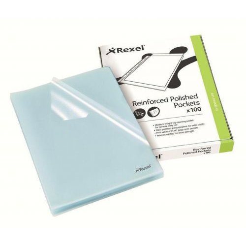 Rexel Cut Flush Folder Polypropylene Copy secure Embossed Finish A4 Clear (27703AC)