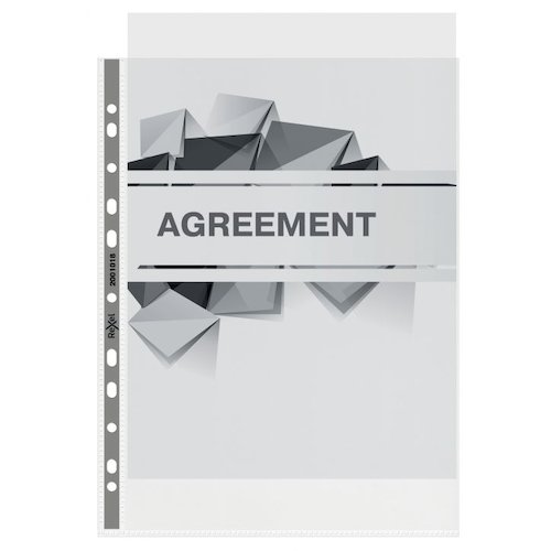 Nyrex Premium Presentation Multi Punched Pocket Polypropylene A4 90 Micron Top Opening Grey Spine Glass Clear (Pack 50) 2001018 (RX15210)