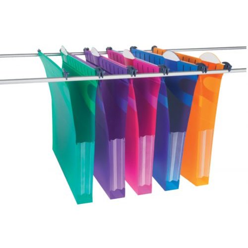 Rexel Multifile Extra A4 Suspension File Polypropylene 30mm Assorted Colours (Pack 10) 2102573 (27878AC)
