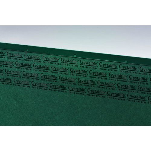Rexel Crystalfile Classic A4 Suspension File Manilla 15mm V Base Green (Pack 50) 78045 (28060AC)