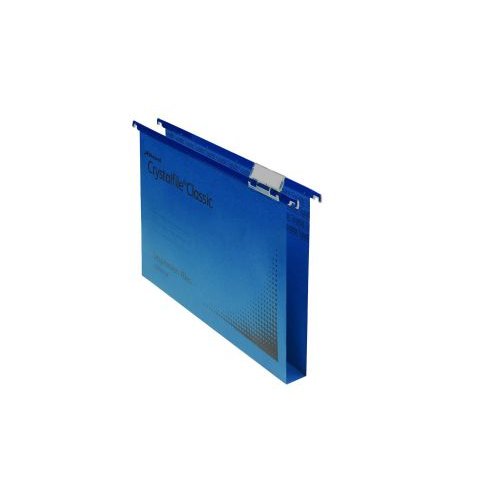 Rexel Crystalfile Classic A4 Suspension File Manilla 15mm V Base Blue (Pack 50) 78160 (28067AC)