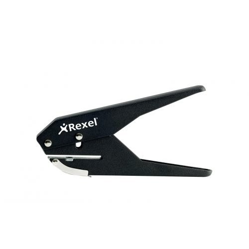 Rexel S120 Punch for Single 6mm Hole Metal Capacity 20x 80gsm Black (28375AC)