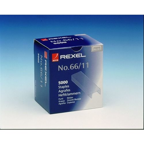Rexel 66/11mm Staples (Pack 5000) 06070 (28809AC)