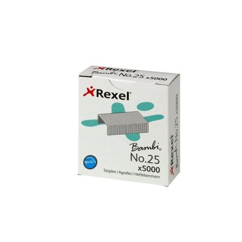 Rexel No 25 4mm Staples (Pack 5000) 05025 (28844AC)