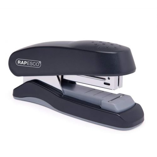 Rapesco Flat Clinch Stapler Half Strip 26/6 Black (29268RA)