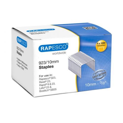Rapesco 923/10mm Galvanised Staples (Pack 4000) (29324RA)
