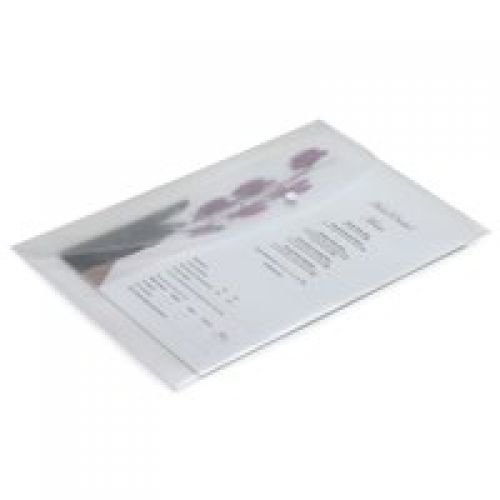 Rapesco Popper Wallet Polypropylene Foolscap Transparent Clear (Pack 5) (29548RA)