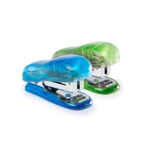 Rapesco Bug Mini Stapler Plastic 12 Sheet Assorted Transparent Colours (29737RA)