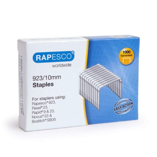 Rapesco 923/10mm Galvanised Staples (Pack 1000) (30220RA)