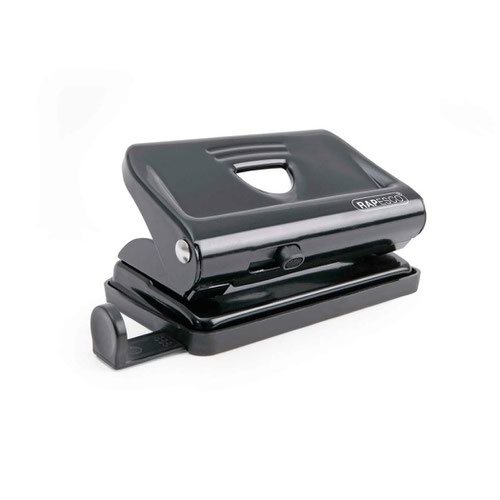 Rapesco 810 2 Hole Metal Punch 12 Sheets   Black (30542RA)