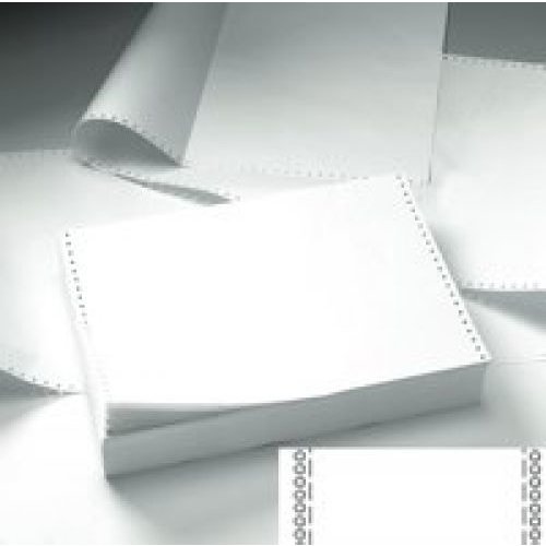 ValueX Listing Paper 11inx241mm 2 Part Plain Perforated NCR 56gsm White (Pack 1000) M18 (30573XA)