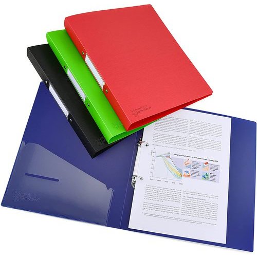 Rapesco Germ Savvy Antibacterial A4 2 Ring PP Ring Binder 35mm Spine Assorted (Pack 4) 1658 (30696RA)