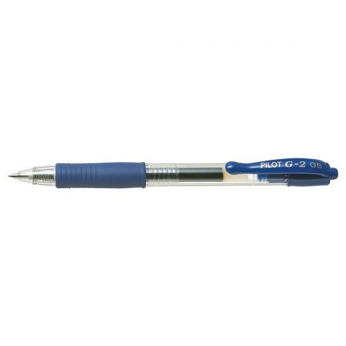 Pilot G205 Gel Rollerball Pen Rubber Grip Retractable 0.5mm Tip 0.32mm Line Blue (31081PT)