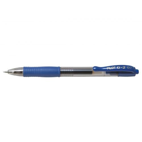 Pilot G207 Gel Rollerball Pen Rubber Grip Retractable 0.7mm Tip 0.39mm Line Blue (31109PT)