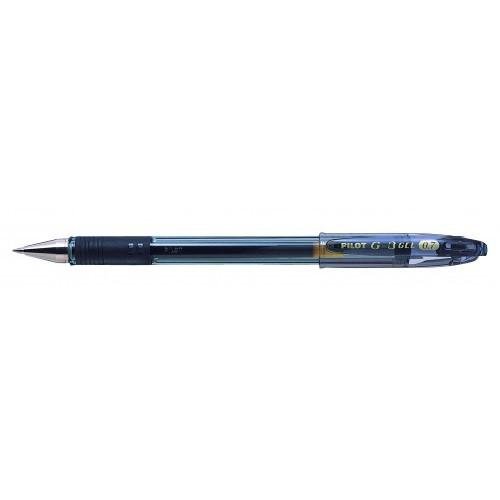 Pilot G 3 Gel Rollerball Pen Refillable Rubber Grip 0.7mm Tip 0.39mm Line Black (31144PT)