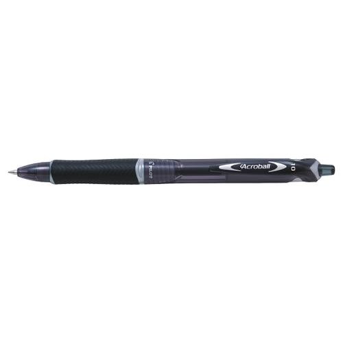 Pilot BeGreen Acroball Retractable Ballpoint Pen Recycled 1mm Tip 0.32mm Line Black (Pack 10) (31438PT)