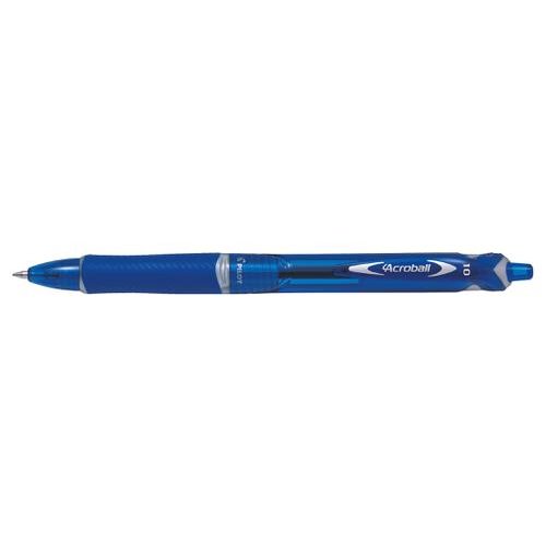 Pilot BeGreen Acroball Retractable Ballpoint Pen Recycled 1mm Tip 0.32mm Line Blue (Pack 10) (31445PT)
