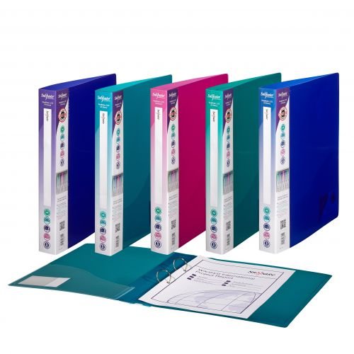 Snopake Superline Ring Binder 2 O Ring A4 25mm Rings Electra Assorted (Pack 10) (31644SN)