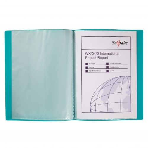 Snopake A4 Display Book 10 Pocket Electra Assorted Colours (Pack 10) (31742SN)