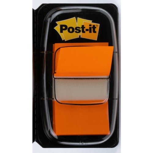 Post it Index Flags Repositionable 25x43mm 12x50 Tabs Orange (Pack 600) 7000144932 (32393TT)