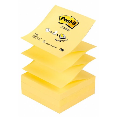 Post it Z Notes 76x 76mm Canary Yellow (32456TT)