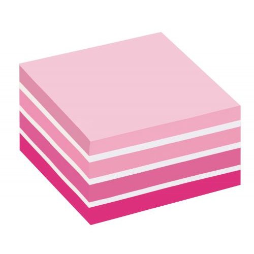 Post it Note Cube 450 Sheets 76x76mm Pastel Pink/Neon Pink Shades (32533TT)