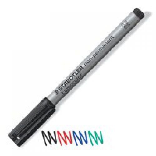 Staedtler Lumocolor OHP Pen Non Permanent Medium 0.8mm Line Black (Pack 10) (33219TT)