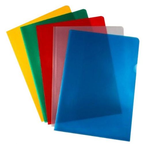 ValueX Cut Flush Folder Polypropylene A4 120 Micron Assorted Colours (Pack 50) (33447PF)