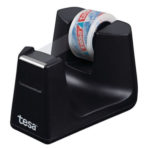 Tesafilm Recycled Desk Dispenser Black with 2 Rolls of Tape 19mmx33m 53905 00000 00 (34616TE)