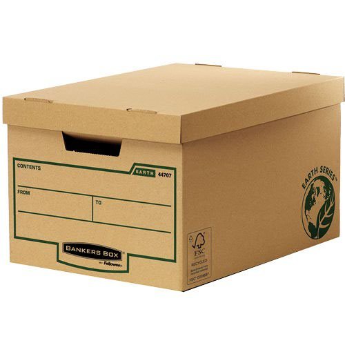 Fellowes Bankers Box Earth Series Large Storage Box Board Brown (Pack 10) 4470701 (35095FE)