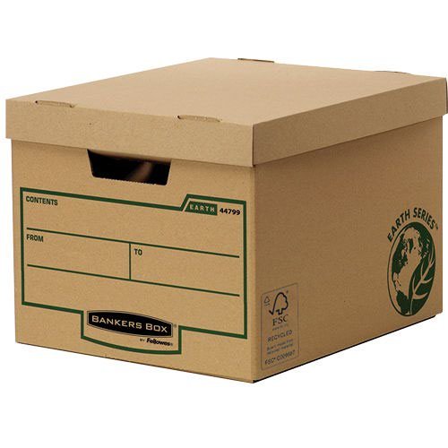 Fellowes Bankers Box Earth Series Heavy Duty Storage Box Board Brown (Pack 10) 4479901 (35130FE)