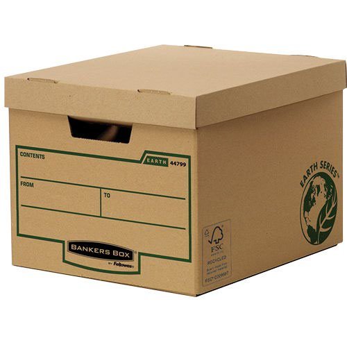 Fellowes Bankers Box Earth Series Heavy Duty Storage Box Board (35130FE)