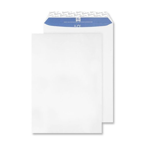 Blake Premium Pure Pocket Envelope C4 Peel and Seal Plain 120gsm Super White Wove (Pack 20) (35442BL)