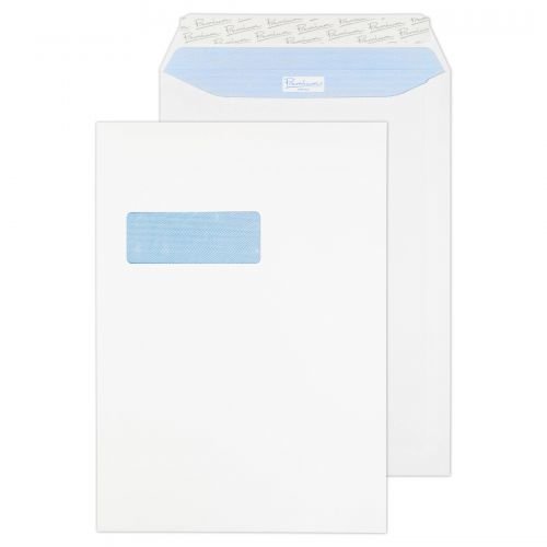 Blake Premium Office Pocket Envelope C4 Peel and Seal Window 120gsm Ultra White Wove (Pack 250) (35806BL)