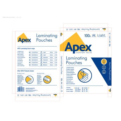 ValueX Laminating Pouch A4 2x75 Micron Gloss (36033FE)