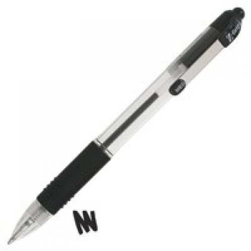 Zebra Z Grip Retractable Ballpoint 1.0mm Tip Black (Pack 12) (36443ZB)